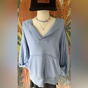 Aerie Light Blue Hoodie Sweatshirt